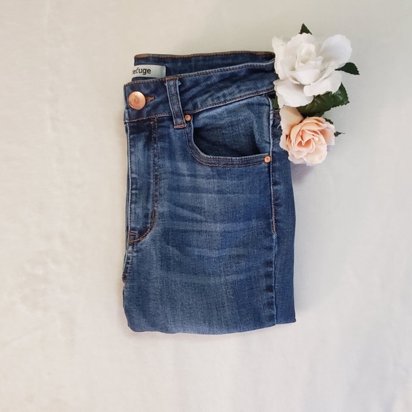 Charlotte Russe Denim - Skinny High Waist Ripped Jeans